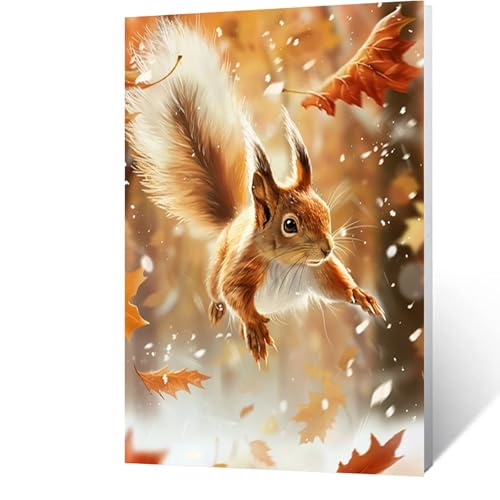 Diamond Painting Erwachsene Tier, 5D Volldiamant Malen Nach Zahlen Eichhörnchen mit Diamond Painting Zubehör, Runde Diamant Strasssteine Bastelset Erwachsene, für Zimmer Deko 100x150 cm Model-12870 Diamond Painting Erwachsene Tier, 5D Volldiamant Malen Nach Zahlen Eichhörnchen mit Diamond Painting Zubehör, Runde Diamant Strasssteine Bastelset Erwachsene, für Zimmer Deko 100x150 cm Model-12870 von FANLIGZU