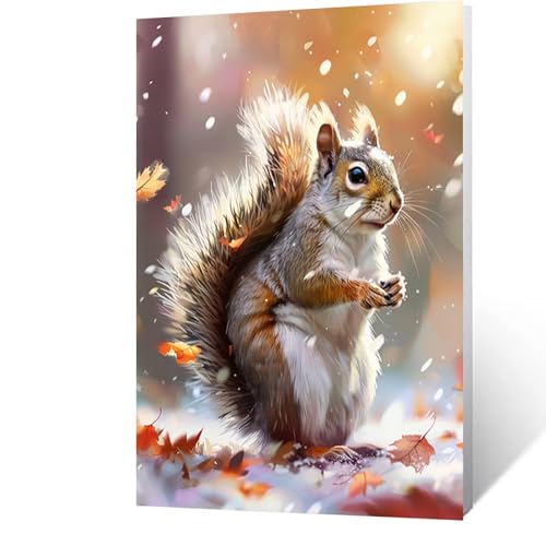 Diamond Painting Erwachsene Tier Diamant Painting Bilder Eichhörnchen, 5D Malen Nach Zahlen Erwachsene mit Diamond, Runden Strasssteine Stickerei Embroidery kit, Deko Wohnzimmer 50 x 70cm Model-13124 Diamond Painting Erwachsene Tier Diamant Painting Bilder Eichhörnchen, 5D Malen Nach Zahlen Erwachsene mit Diamond, Runden Strasssteine Stickerei Embroidery kit, Deko Wohnzimmer 50 x 70cm Model-13124 von FANLIGZU