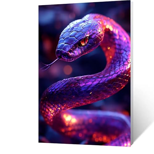 Diamond Painting Erwachsene Tier Diamant Painting Bilder Schlange, 5D Malen Nach Zahlen Erwachsene mit Diamond, Quadrat Strasssteine Stickerei Embroidery kit, Wanddeko Wohnzimmer 100x150CM Model-14600 Diamond Painting Erwachsene Tier Diamant Painting Bilder Schlange, 5D Malen Nach Zahlen Erwachsene mit Diamond, Quadrat Strasssteine Stickerei Embroidery kit, Wanddeko Wohnzimmer 100x150CM Model-14600 von FANLIGZU