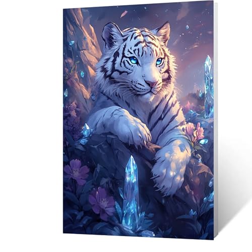 Diamond Painting Erwachsene Tiger Diamant Painting Bilder Tier, 5D Malen Nach Zahlen Erwachsene mit Diamond, Runden Strasssteine Stickerei Embroidery kit, Wanddeko Wohnzimmer 70x95 cm Model-13346 Diamond Painting Erwachsene Tiger Diamant Painting Bilder Tier, 5D Malen Nach Zahlen Erwachsene mit Diamond, Runden Strasssteine Stickerei Embroidery kit, Wanddeko Wohnzimmer 70x95 cm Model-13346 von FANLIGZU