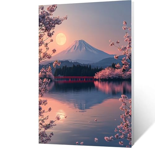 Diamond Painting Erwachsene Vulkan Fuji, 5D Volldiamant Malen Nach Zahlen Landschaft mit Diamond Painting Zubehör, Runde Diamant Strasssteine Bastelset Erwachsene, für Zimmer Deko 60x85CM Model-12675 Diamond Painting Erwachsene Vulkan Fuji, 5D Volldiamant Malen Nach Zahlen Landschaft mit Diamond Painting Zubehör, Runde Diamant Strasssteine Bastelset Erwachsene, für Zimmer Deko 60x85CM Model-12675 von FANLIGZU