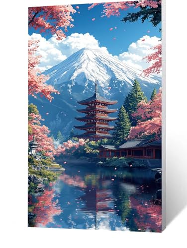 Diamond Painting Erwachsene Vulkan Fuji, 5D Volldiamant Malen Nach Zahlen Seeblick mit Diamond Painting Zubehör 50 x 100cm, Diamant Strasssteine Bastelset Erwachsene, DIY Set für Zimmer Deko FLZ-1616 Diamond Painting Erwachsene Vulkan Fuji, 5D Volldiamant Malen Nach Zahlen Seeblick mit Diamond Painting Zubehör 50 x 100cm, Diamant Strasssteine Bastelset Erwachsene, DIY Set für Zimmer Deko FLZ-1616 von FANLIGZU