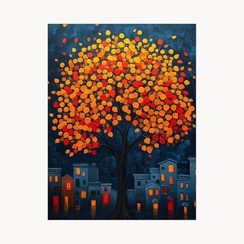 Malen Nach Zahlen Erwachsene, Malen Nach Zahlen Baum, DIY Set Erwachsene mit Acrylfarben Set Leinwand Bilder Kleine Stadt 30x40 cm Pinselset, Paint by Numbers,Zimmer Deko Geschenke für Frauen FYH-1758 Malen Nach Zahlen Erwachsene, Malen Nach Zahlen Baum, DIY Set Erwachsene mit Acrylfarben Set Leinwand Bilder Kleine Stadt 30x40 cm Pinselset, Paint by Numbers,Zimmer Deko Geschenke für Frauen FYH-1758 von FANLIGZU