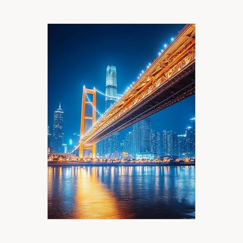 Malen Nach Zahlen Erwachsene, Malen Nach Zahlen Brooklyn Bridge, DIY Set Erwachsene mit Acrylfarben Set Leinwand Bilder Stadt 40x55cm Pinselset, Paint by Numbers,Wanddeko Geschenke für Frauen FYH-6103 Malen Nach Zahlen Erwachsene, Malen Nach Zahlen Brooklyn Bridge, DIY Set Erwachsene mit Acrylfarben Set Leinwand Bilder Stadt 40x55cm Pinselset, Paint by Numbers,Wanddeko Geschenke für Frauen FYH-6103 von FANLIGZU