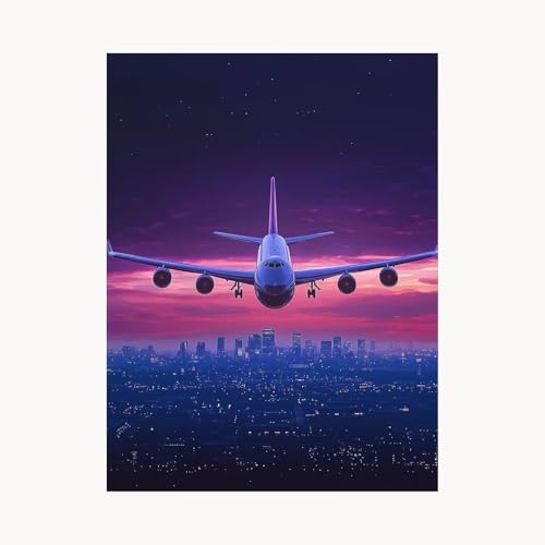 Malen Nach Zahlen Erwachsene, Malen Nach Zahlen Flugzeug, DIY Set Erwachsene mit Acrylfarben Set Leinwand Bilder Stadt 30 x 40cm Pinselset, Paint by Numbers, Zimmer Deko Geschenke für Frauen FYH-8981 Malen Nach Zahlen Erwachsene, Malen Nach Zahlen Flugzeug, DIY Set Erwachsene mit Acrylfarben Set Leinwand Bilder Stadt 30 x 40cm Pinselset, Paint by Numbers, Zimmer Deko Geschenke für Frauen FYH-8981 von FANLIGZU