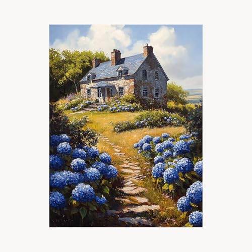 Malen Nach Zahlen Erwachsene, Malen Nach Zahlen Kabine, DIY Set Erwachsene mit Acrylfarben Set Leinwand Bilder Blume 60 x 80 cm Pinselset,Paint by Numbers für Zimmer Deko Geschenke für Frauen FYH-1627 von FANLIGZU