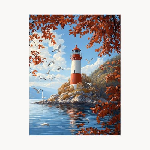 Malen Nach Zahlen Erwachsene, Malen Nach Zahlen Leuchtturm, DIY Set Erwachsene mit Acrylfarben Set Leinwand Bilder Baum 60 x 80 cm Pinselset, Paint by Numbers,Zimmer Deko Geschenke für Frauen FYH-2713 Malen Nach Zahlen Erwachsene, Malen Nach Zahlen Leuchtturm, DIY Set Erwachsene mit Acrylfarben Set Leinwand Bilder Baum 60 x 80 cm Pinselset, Paint by Numbers,Zimmer Deko Geschenke für Frauen FYH-2713 von FANLIGZU