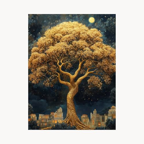 Malen Nach Zahlen Erwachsene, Malen Nach Zahlen Mond, DIY Set Erwachsene mit Acrylfarben Set Leinwand Bilder Baum 60 x 80cm Pinselset,Paint by Numbers für Deko Wohnzimmer Geschenke für Frauen FYH-1786 Malen Nach Zahlen Erwachsene, Malen Nach Zahlen Mond, DIY Set Erwachsene mit Acrylfarben Set Leinwand Bilder Baum 60 x 80cm Pinselset,Paint by Numbers für Deko Wohnzimmer Geschenke für Frauen FYH-1786 von FANLIGZU