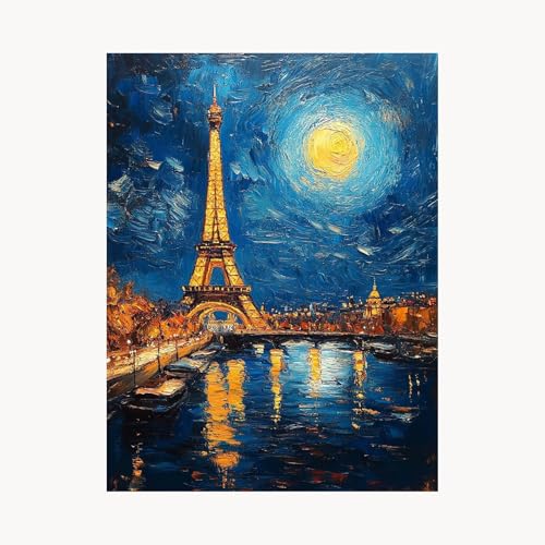 Malen Nach Zahlen Erwachsene, Malen Nach Zahlen Mond, DIY Set Erwachsene mit Acrylfarben Set Leinwand Bilder Paris 70x95cm Pinselset, Paint by Numbers für Deko Wohnzimmer Geschenke für Frauen FYH-1531 Malen Nach Zahlen Erwachsene, Malen Nach Zahlen Mond, DIY Set Erwachsene mit Acrylfarben Set Leinwand Bilder Paris 70x95cm Pinselset, Paint by Numbers für Deko Wohnzimmer Geschenke für Frauen FYH-1531 von FANLIGZU