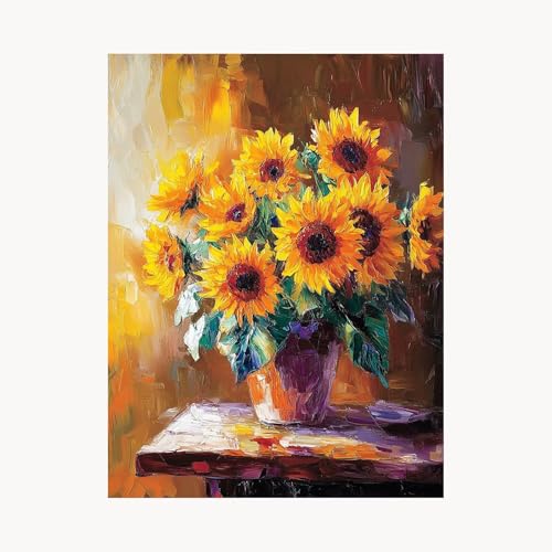 Malen Nach Zahlen Erwachsene, Malen Nach Zahlen Sonnenblume, DIY Set Erwachsene mit Acrylfarben Set Leinwand Bilder PflanZen 60 x 80 cm Pinselset, Paint by Numbers, Geschenke für Frauen FYH-1920 Malen Nach Zahlen Erwachsene, Malen Nach Zahlen Sonnenblume, DIY Set Erwachsene mit Acrylfarben Set Leinwand Bilder PflanZen 60 x 80 cm Pinselset, Paint by Numbers, Geschenke für Frauen FYH-1920 von FANLIGZU