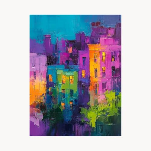 Malen Nach Zahlen Erwachsene, Malen Nach Zahlen Stadt, DIY Set Erwachsene mit Acrylfarben Set Leinwand Bilder Abstrakt 50x70cm Pinselset, Paint by Numbers für Zimmer Deko Geschenke für Frauen FYH-2810 Malen Nach Zahlen Erwachsene, Malen Nach Zahlen Stadt, DIY Set Erwachsene mit Acrylfarben Set Leinwand Bilder Abstrakt 50x70cm Pinselset, Paint by Numbers für Zimmer Deko Geschenke für Frauen FYH-2810 von FANLIGZU