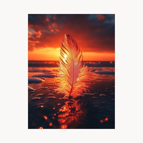 Malen Nach Zahlen Erwachsene, Malen Nach Zahlen Strand, DIY Set Erwachsene mit Acrylfarben Set Leinwand Bilder Meerblick 60x80cm Pinselset, Paint by Numbers, Zimmer Deko Geschenke für Frauen FYH-8606 von FANLIGZU
