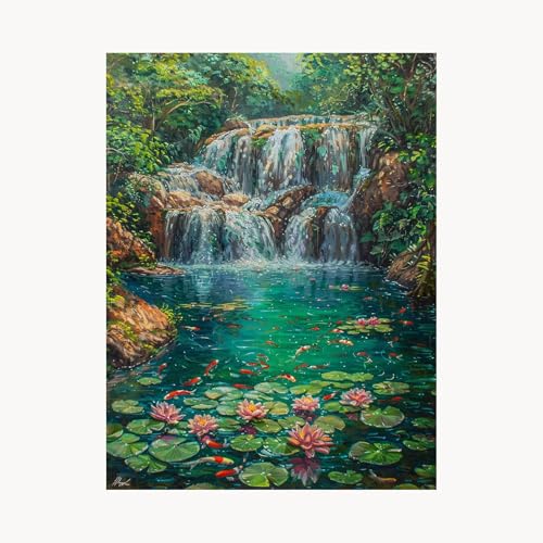 Malen Nach Zahlen Erwachsene, Malen Nach Zahlen Wasserfall, DIY Set Erwachsene mit Acrylfarben Set Leinwand Bilder Fisch 50 x 70 cm Pinselset, Paint by Numbers, Wanddeko Geschenke für Frauen FYH-2724 Malen Nach Zahlen Erwachsene, Malen Nach Zahlen Wasserfall, DIY Set Erwachsene mit Acrylfarben Set Leinwand Bilder Fisch 50 x 70 cm Pinselset, Paint by Numbers, Wanddeko Geschenke für Frauen FYH-2724 von FANLIGZU