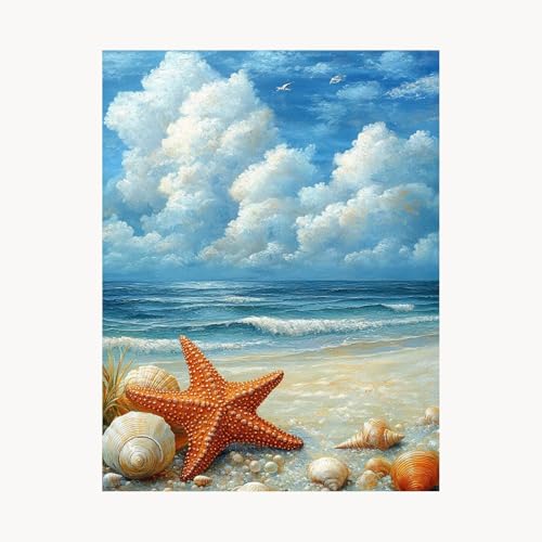 Malen Nach Zahlen Erwachsene, Malen Nach Zahlen Wolke, DIY Set Erwachsene mit Acrylfarben Set Leinwand Bilder Strand 60x80cm Pinselset, Paint by Numbers für Zimmer Deko Geschenke für Frauen FYH-1164 Malen Nach Zahlen Erwachsene, Malen Nach Zahlen Wolke, DIY Set Erwachsene mit Acrylfarben Set Leinwand Bilder Strand 60x80cm Pinselset, Paint by Numbers für Zimmer Deko Geschenke für Frauen FYH-1164 von FANLIGZU