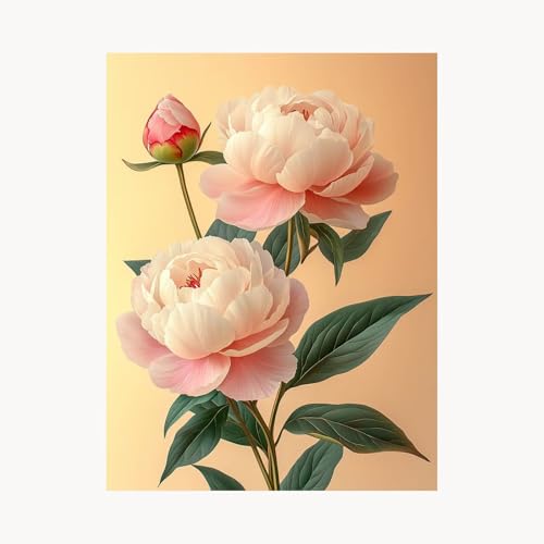 Malen Nach Zahlen Erwachsene Blume Malen Nach Zahlen Kinder PflanZen, Basteln Erwachsene Leinwand Bilder 80 x 60 cm, DIY Set mit Pinsel Acrylfarben Farbe Leinwand, Geschenke für Frauen FYH-8453 von FANLIGZU