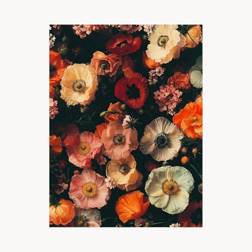 Malen Nach Zahlen Erwachsene Blume Malen Nach Zahlen Kinder PflanZen, Basteln Erwachsene Leinwand Bilder 80x60 cm, DIY Set mit Pinsel Acrylfarben Farbe Leinwand, Wanddeko Geschenke für Frauen FYH-3280 von FANLIGZU