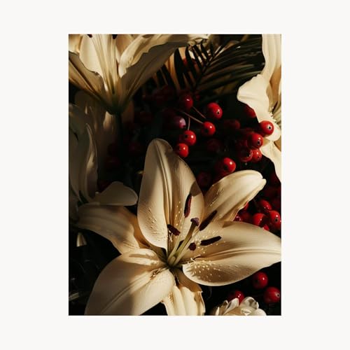 Malen Nach Zahlen Erwachsene Blume Malen Nach Zahlen Kinder PflanZen, Basteln Erwachsene Leinwand Bilder 80x60 cm, DIY Set mit Pinsel Acrylfarben Farbe Leinwand, Wanddeko Geschenke für Frauen FYH-8282 von FANLIGZU