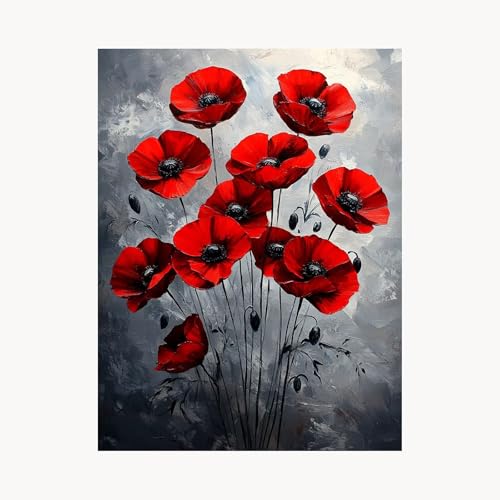 Malen Nach Zahlen Erwachsene Blume Malen Nach Zahlen Kinder PflanZen, Basteln Erwachsene Leinwand Bilder 95x70cm, DIY Set mit Pinsel Acrylfarben Farbe Leinwand, Wanddeko Geschenke für Frauen FYH-6221 von FANLIGZU