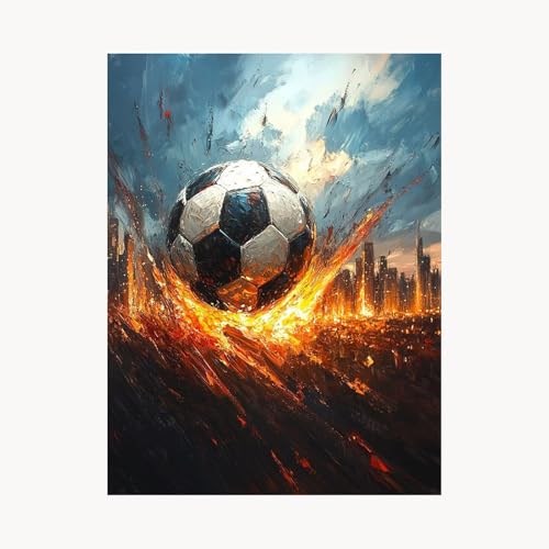 Malen Nach Zahlen Erwachsene Fußball Malen Nach Zahlen Kinder Stadt, Basteln Erwachsene Leinwand Bilder 95 x 70 cm, DIY Set mit Pinsel Acrylfarben Farbe Leinwand,Wanddeko Geschenke für Frauen FYH-5526 Malen Nach Zahlen Erwachsene Fußball Malen Nach Zahlen Kinder Stadt, Basteln Erwachsene Leinwand Bilder 95 x 70 cm, DIY Set mit Pinsel Acrylfarben Farbe Leinwand,Wanddeko Geschenke für Frauen FYH-5526 von FANLIGZU