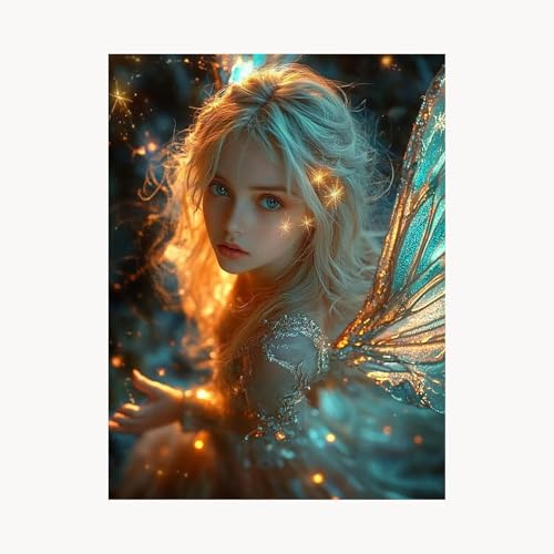 Malen Nach Zahlen Erwachsene Göttin Malen Nach Zahlen Kinder Flügel, Basteln Erwachsene Leinwand Bilder 110 x 80cm, DIY Set mit Pinsel Acrylfarben Farbe Leinwand,Wanddeko Geschenke für Frauen FYH-8931 von FANLIGZU