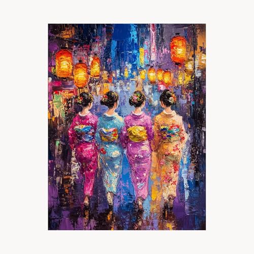 Malen Nach Zahlen Erwachsene Japan Malen Nach Zahlen Kinder Geisha, Basteln Erwachsene Leinwand Bilder 95 x 70cm, DIY Set mit Pinsel Acrylfarben Farbe Leinwand, Wanddeko Geschenke für Frauen FYH-1183 Malen Nach Zahlen Erwachsene Japan Malen Nach Zahlen Kinder Geisha, Basteln Erwachsene Leinwand Bilder 95 x 70cm, DIY Set mit Pinsel Acrylfarben Farbe Leinwand, Wanddeko Geschenke für Frauen FYH-1183 von FANLIGZU