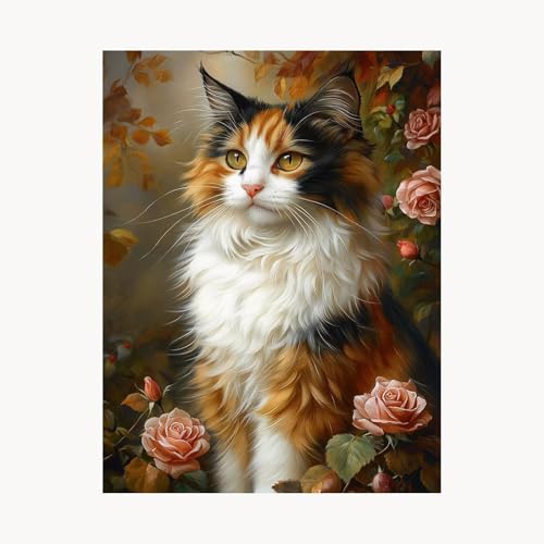 Malen Nach Zahlen Erwachsene Katze Malen Nach Zahlen Kinder Blume, Basteln Erwachsene Leinwand Bilder 80x60cm, DIY Set mit Pinsel Acrylfarben Farbe Leinwand, Zimmer Deko Geschenke für Frauen FYH-1109 Malen Nach Zahlen Erwachsene Katze Malen Nach Zahlen Kinder Blume, Basteln Erwachsene Leinwand Bilder 80x60cm, DIY Set mit Pinsel Acrylfarben Farbe Leinwand, Zimmer Deko Geschenke für Frauen FYH-1109 von FANLIGZU