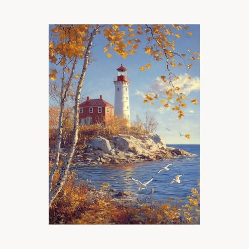 Malen Nach Zahlen Erwachsene Leuchtturm Malen Nach Zahlen Kinder Landschaft, Basteln Erwachsene Leinwand Bilder 80 x 60cm, DIY Set mit Pinsel Acrylfarben Farbe Leinwand, Geschenke für Frauen FYH-1914 Malen Nach Zahlen Erwachsene Leuchtturm Malen Nach Zahlen Kinder Landschaft, Basteln Erwachsene Leinwand Bilder 80 x 60cm, DIY Set mit Pinsel Acrylfarben Farbe Leinwand, Geschenke für Frauen FYH-1914 von FANLIGZU