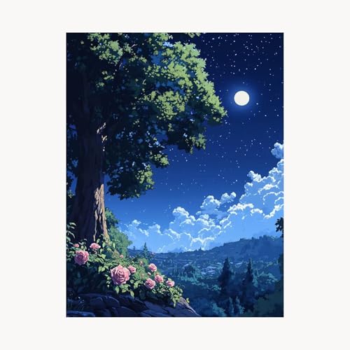 Malen Nach Zahlen Erwachsene Mond Malen Nach Zahlen Kinder Landschaft, Basteln Erwachsene Leinwand Bilder 70x50 cm, DIY Set mit Pinsel Acrylfarben Farbe Leinwand,Wanddeko Geschenke für Frauen FYH-1266 Malen Nach Zahlen Erwachsene Mond Malen Nach Zahlen Kinder Landschaft, Basteln Erwachsene Leinwand Bilder 70x50 cm, DIY Set mit Pinsel Acrylfarben Farbe Leinwand,Wanddeko Geschenke für Frauen FYH-1266 von FANLIGZU