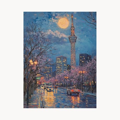 Malen Nach Zahlen Erwachsene Mond Malen Nach Zahlen Kinder Stadt, Basteln Erwachsene Leinwand Bilder 40x30cm,DIY Set mit Pinsel Acrylfarben Farbe Leinwand für Zimmer Deko Geschenke für Frauen FYH-2069 Malen Nach Zahlen Erwachsene Mond Malen Nach Zahlen Kinder Stadt, Basteln Erwachsene Leinwand Bilder 40x30cm,DIY Set mit Pinsel Acrylfarben Farbe Leinwand für Zimmer Deko Geschenke für Frauen FYH-2069 von FANLIGZU