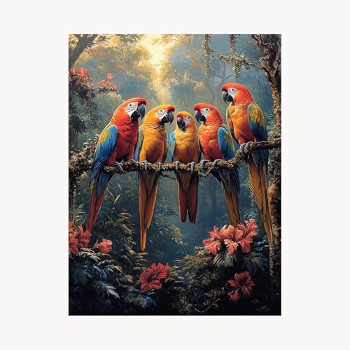 Malen Nach Zahlen Erwachsene Papagei Malen Nach Zahlen Kinder Tier, Basteln Erwachsene Leinwand Bilder 95 x 70 cm, DIY Set mit Pinsel Acrylfarben Farbe Leinwand, Wanddeko Geschenke für Frauen FYH-1866 Malen Nach Zahlen Erwachsene Papagei Malen Nach Zahlen Kinder Tier, Basteln Erwachsene Leinwand Bilder 95 x 70 cm, DIY Set mit Pinsel Acrylfarben Farbe Leinwand, Wanddeko Geschenke für Frauen FYH-1866 von FANLIGZU