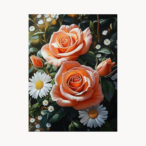 Malen Nach Zahlen Erwachsene PflanZen Malen Nach Zahlen Kinder Blume, Basteln Erwachsene Leinwand Bilder 110 x 80cm, DIY Set mit Pinsel Acrylfarben Farbe Leinwand, Geschenke für Frauen FYH-5820 von FANLIGZU