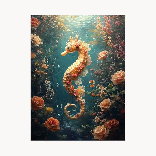 Malen Nach Zahlen Erwachsene Seepferdchen Malen Nach Zahlen Kinder Blume, Basteln Erwachsene Leinwand Bilder 70x50cm, DIY Set mit Pinsel Acrylfarben Farbe Leinwand, Geschenke für Frauen FYH-4084 Malen Nach Zahlen Erwachsene Seepferdchen Malen Nach Zahlen Kinder Blume, Basteln Erwachsene Leinwand Bilder 70x50cm, DIY Set mit Pinsel Acrylfarben Farbe Leinwand, Geschenke für Frauen FYH-4084 von FANLIGZU