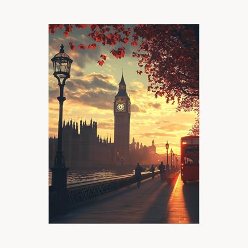 Malen Nach Zahlen Erwachsene Stadt Malen Nach Zahlen Kinder London, Basteln Erwachsene Leinwand Bilder 40x30 cm,DIY Set mit Pinsel Acrylfarben Farbe Leinwand, Zimmer Deko Geschenke für Frauen FYH-6510 Malen Nach Zahlen Erwachsene Stadt Malen Nach Zahlen Kinder London, Basteln Erwachsene Leinwand Bilder 40x30 cm,DIY Set mit Pinsel Acrylfarben Farbe Leinwand, Zimmer Deko Geschenke für Frauen FYH-6510 von FANLIGZU