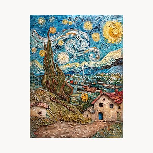 Malen Nach Zahlen Erwachsene Sternenhimmel Malen Nach Zahlen Kinder Dorf, Basteln Erwachsene Leinwand Bilder 80 x 60cm, DIY Set mit Pinsel Acrylfarben Farbe Leinwand, Geschenke für Frauen FYH-1365 Malen Nach Zahlen Erwachsene Sternenhimmel Malen Nach Zahlen Kinder Dorf, Basteln Erwachsene Leinwand Bilder 80 x 60cm, DIY Set mit Pinsel Acrylfarben Farbe Leinwand, Geschenke für Frauen FYH-1365 von FANLIGZU