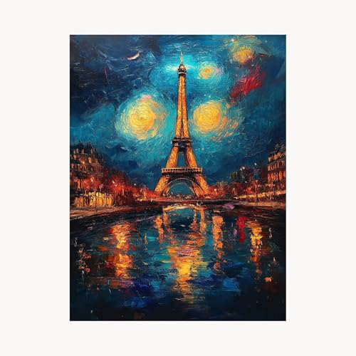 Malen Nach Zahlen Erwachsene Sternenhimmel Malen Nach Zahlen Kinder Eiffelturm, Basteln Erwachsene Leinwand Bilder 70 x 50cm, DIY Set mit Pinsel Acrylfarben Farbe Leinwand, Deko Wohnzimmer FYH-2035 Malen Nach Zahlen Erwachsene Sternenhimmel Malen Nach Zahlen Kinder Eiffelturm, Basteln Erwachsene Leinwand Bilder 70 x 50cm, DIY Set mit Pinsel Acrylfarben Farbe Leinwand, Deko Wohnzimmer FYH-2035 von FANLIGZU