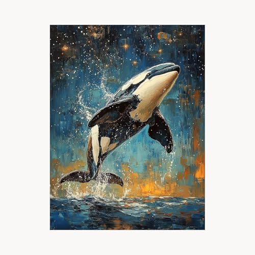 Malen Nach Zahlen Erwachsene Wal Malen Nach Zahlen Kinder Tier, Basteln Erwachsene Leinwand Bilder 40 x 30 cm, DIY Set mit Pinsel Acrylfarben Farbe Leinwand, Zimmer Deko Geschenke für Frauen FYH-1618 Malen Nach Zahlen Erwachsene Wal Malen Nach Zahlen Kinder Tier, Basteln Erwachsene Leinwand Bilder 40 x 30 cm, DIY Set mit Pinsel Acrylfarben Farbe Leinwand, Zimmer Deko Geschenke für Frauen FYH-1618 von FANLIGZU