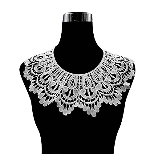 FANNKE Kragen für Damen, Fake-Kragen, Spitzen-Ausschnitt, Kragen, Damen-Halsband, Applikation, Stoff-Kragenband FANNKE Kragen für Damen, Fake-Kragen, Spitzen-Ausschnitt, Kragen, Damen-Halsband, Applikation, Stoff-Kragenband von FANNKE
