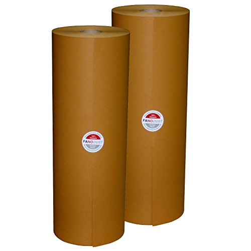 2 Rollen Schrenzpapier Knüllpapier Packpapier FANODUST 50-60g/m² braun von FANODUST