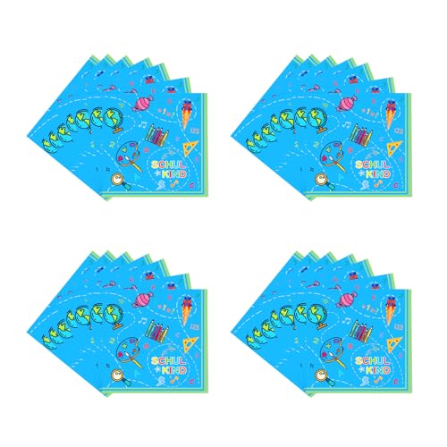 FANOST 40 Stück Einschulung Servietten Schulanfang Servietten, 33x33 cm Schulkind Servietten Einschulung Deko, Servietten Jungen Mädchen, Einschulung Tischdeko Schulanfang Deko Schuleinführung Deko FANOST 40 Stück Einschulung Servietten Schulanfang Servietten, 33x33 cm Schulkind Servietten Einschulung Deko, Servietten Jungen Mädchen, Einschulung Tischdeko Schulanfang Deko Schuleinführung Deko von FANOST