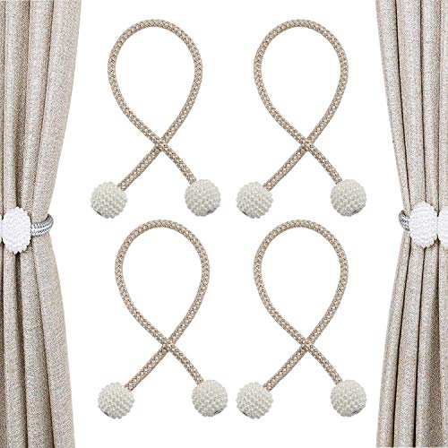 FANSEZQ Magnetischer Perlenvorhanggurt Vorhangclip, perlengewebte Vorhangschnalle für Wohnzimmer, Home-Office-Vorhang, Vorhangdekorationsgurt, 2 Paar FANSEZQ Magnetischer Perlenvorhanggurt Vorhangclip, perlengewebte Vorhangschnalle für Wohnzimmer, Home-Office-Vorhang, Vorhangdekorationsgurt, 2 Paar von FANSEZQ