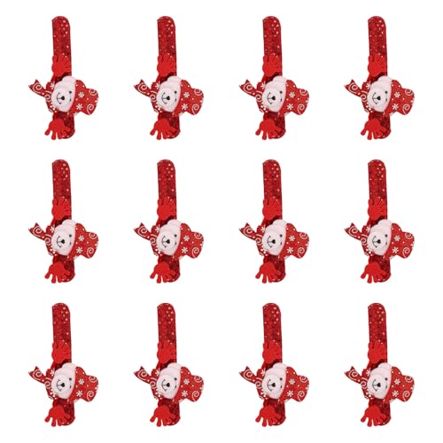12 x Weihnachts-Armbänder, weiche Armbänder für Kinder und Erwachsene, Strumpffüller, Partyzubehör, Dekorationen 12 x Weihnachts-Armbänder, weiche Armbänder für Kinder und Erwachsene, Strumpffüller, Partyzubehör, Dekorationen von FANSHINUO
