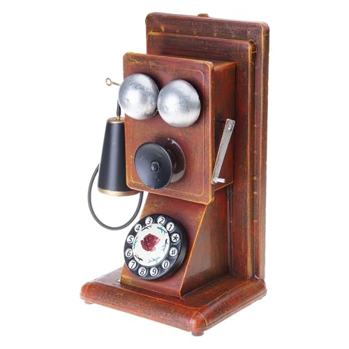 FANSHINUO Dekoratives drehbares Telefonmodell, Retro, antikes Telefonfigur, Ornament für Zuhause und Cafés, Clubs, Schreibtisch-Dekorationen FANSHINUO Dekoratives drehbares Telefonmodell, Retro, antikes Telefonfigur, Ornament für Zuhause und Cafés, Clubs, Schreibtisch-Dekorationen von FANSHINUO