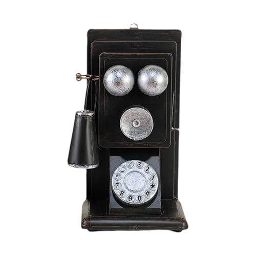 FANSHINUO Dekoratives drehbares Telefonmodell, Retro, antikes Telefonfigur, Ornament für Zuhause und Cafés, Clubs, Schreibtisch-Dekorationen FANSHINUO Dekoratives drehbares Telefonmodell, Retro, antikes Telefonfigur, Ornament für Zuhause und Cafés, Clubs, Schreibtisch-Dekorationen von FANSHINUO
