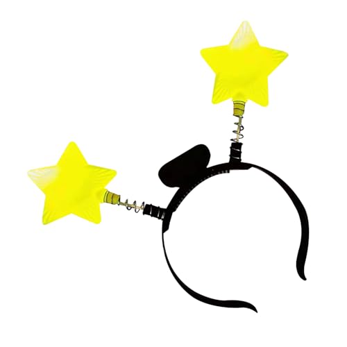 FANSHINUO Haarreif mit Sternenmotiv, glitzernde Sterne, leuchtende Kopfbedeckung, Weihnachtsfeier, Requisiten, Geschenk, Stirnband, leuchtend, für Kinder und Frauen von FANSHINUO
