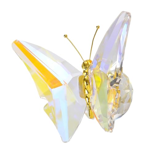 FANSHINUO Kristallfigur fliegender Schmetterling mit Glassockel, Kollektion geschliffenes Glas, Ornament für Hochzeit und Weihnachten FANSHINUO Kristallfigur fliegender Schmetterling mit Glassockel, Kollektion geschliffenes Glas, Ornament für Hochzeit und Weihnachten von FANSHINUO