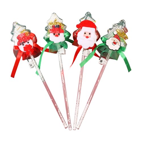 FANSHINUO Leuchtstäbe für Weihnachtsfeiern, Sterne, blinkende Kugeln, für Altersgruppen, Partyzubehör, alle Altersgruppen, blinkende Gadgets, 4 Stück FANSHINUO Leuchtstäbe für Weihnachtsfeiern, Sterne, blinkende Kugeln, für Altersgruppen, Partyzubehör, alle Altersgruppen, blinkende Gadgets, 4 Stück von FANSHINUO