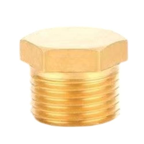 FANSHINUO Sechskant-Endkappen, Messing, Rohrstopfen, Verbindungsstück, Außengewinde, Kupplung, Rohr, Sanitär, Fitting, Adapter, langlebig FANSHINUO Sechskant-Endkappen, Messing, Rohrstopfen, Verbindungsstück, Außengewinde, Kupplung, Rohr, Sanitär, Fitting, Adapter, langlebig von FANSHINUO
