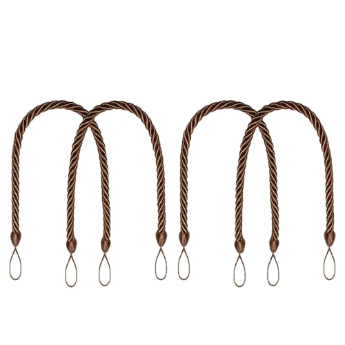 FANSHINUO Vorhang-Raffhalter aus natürlicher Baumwolle, handgewebt, Boho-Stil, dekorative Raffhalter für Zuhause und Büro, 4 Stück FANSHINUO Vorhang-Raffhalter aus natürlicher Baumwolle, handgewebt, Boho-Stil, dekorative Raffhalter für Zuhause und Büro, 4 Stück von FANSHINUO