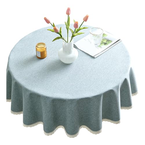 FANSHINUO Wasserdichte, ölbeständige, runde Tischdecke, Polyestergewebe, einfach für Esszimmer, Party, Zuhause, Restaurant von FANSHINUO
