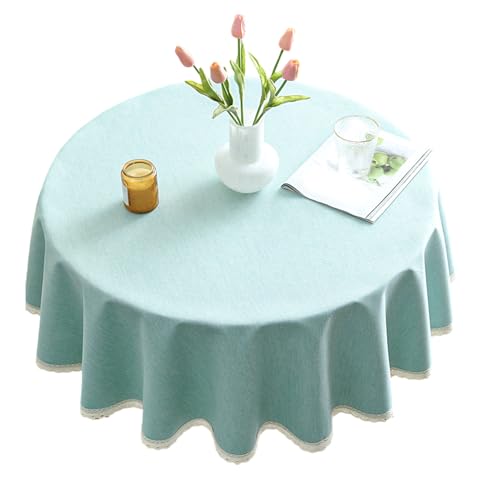 FANSHINUO Wasserdichte, ölbeständige runde Tischdecke, Polyestergewebe, einfach für Esszimmer, Party, Zuhause, Restaurant von FANSHINUO